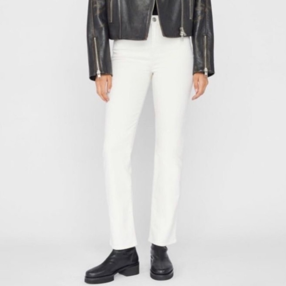 Frame Denim - Le Super High Straight White Jeans